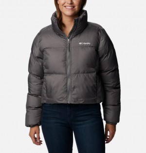 Columbia Puffect™ Cropped Women Puffer Jacket Black | 63781813
