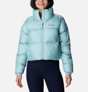 Columbia Puffect™ Cropped Women Puffer Jacket Turquoise | 13180497