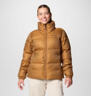 Columbia Puffect™ Herringbone Women Puffer Jacket Brown | 6273048