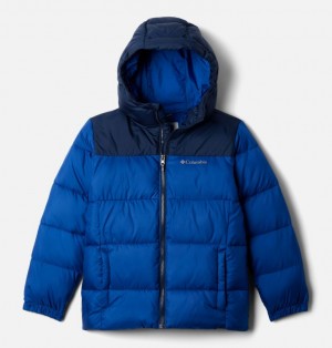 Columbia Puffect™ II Hooded Boys's Jackets Blue | 69639850