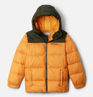 Columbia Puffect™ II Hooded Boys's Jackets Yellow | 80743188