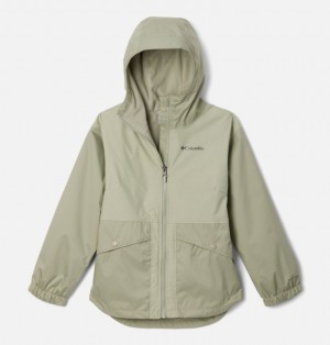 Columbia Rainy Trails™ III Fleece Lined Waterproof Girls's Jackets Grey | 55448715