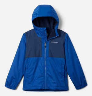 Columbia Rainy Trails™ II Fleece Lined Waterproof Boys's Jackets Blue | 49541421