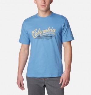 Columbia Rockaway River™ Graphic Men T Shirts Blue | 82292504