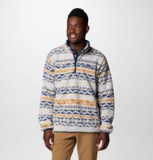 Columbia Rugged Ridge™ III Printed Sherpa Half Snap Men Fleece White | 34733955