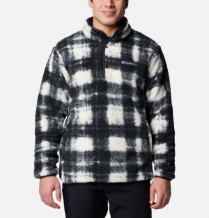 Columbia Rugged Ridge™ III Printed Sherpa Half Snap Men Fleece Black | 85315693