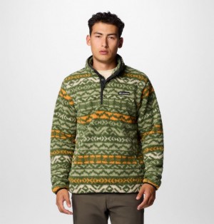 Columbia Rugged Ridge™ III Printed Sherpa Half Snap Men Fleece Green | 6440781