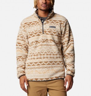Columbia Rugged Ridge™ III Printed Sherpa Half Snap Men Fleece Brown | 84005307