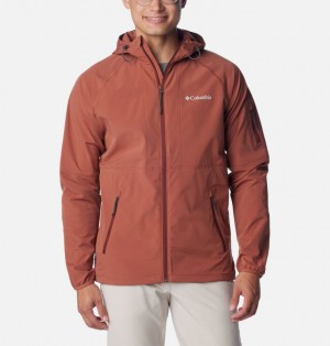 Columbia Tall Heights™ Hooded Softshell Men Softshell Jackets Coral | 64783324