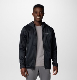 Columbia Tech™ Fleece Hooded Men Jackets Black | 17428888