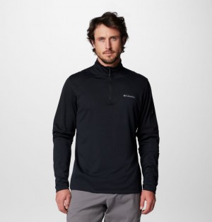Columbia Tech™ Half zip Knit Men Sweatshirts Black | 32700054