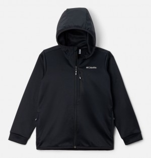 Columbia Tech™ Hooded Boys's Fleece Jackets Black | 41721104
