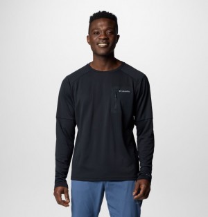 Columbia Tech™ Long Sleeve Technical Knit Men Sweatshirts Black | 10707827