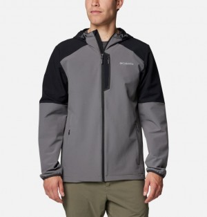 Columbia Tech™ Softshell Hooded Men Jackets Grey | 50546917