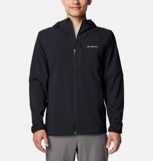 Columbia Tech™ Softshell Hooded Men Jackets Black | 68631019