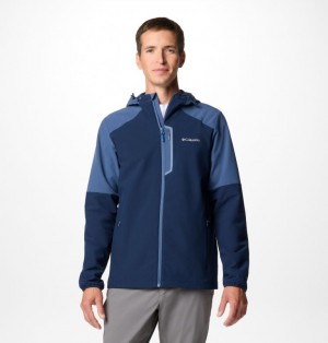 Columbia Tech™ Softshell Hooded Men Jackets Navy | 38163913