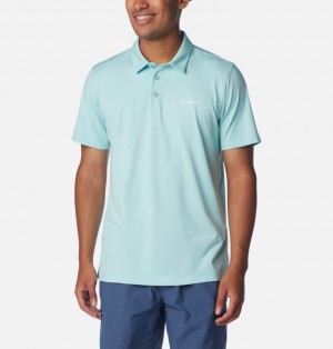 Columbia Tech Trail™ Men Polo Shirts Blue | 16762528