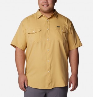 Columbia Utilizer™ II Solid Short Sleeve Extended Size Men Shirts Yellow | 48714853