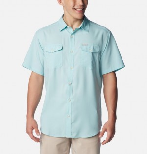Columbia Utilizer™ II Solid Short Sleeve Men Shirts Blue | 87249651
