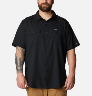 Columbia Utilizer™ II Solid Short Sleeve Extended Size Men Shirts Black | 76726489