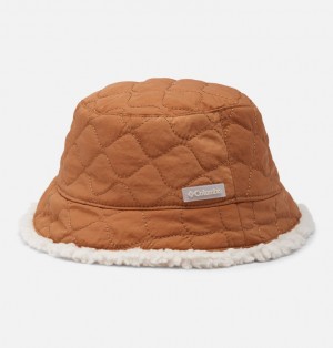 Columbia Winter Pass™ II Reversible Sherpa Quilted Women Bucket Hats Brown | 66351797